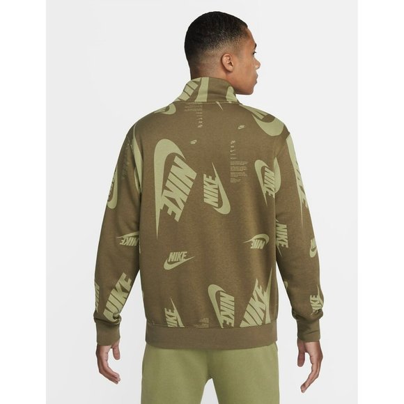 Nike Club Fleece Men's 1/4-Zip Top Medium Olive Green Size XLarge DQ5155 - Picture 2 of 4